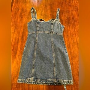 ZARA DENIM MINI DRESS SIZE MEDIUM
